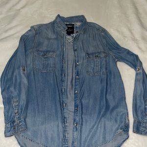 AE boyfriend fit denim shirt